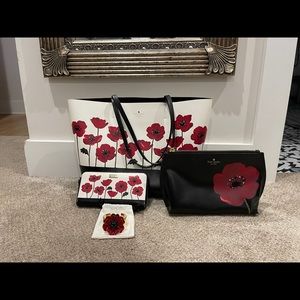 Kate spade poppy set (like new)